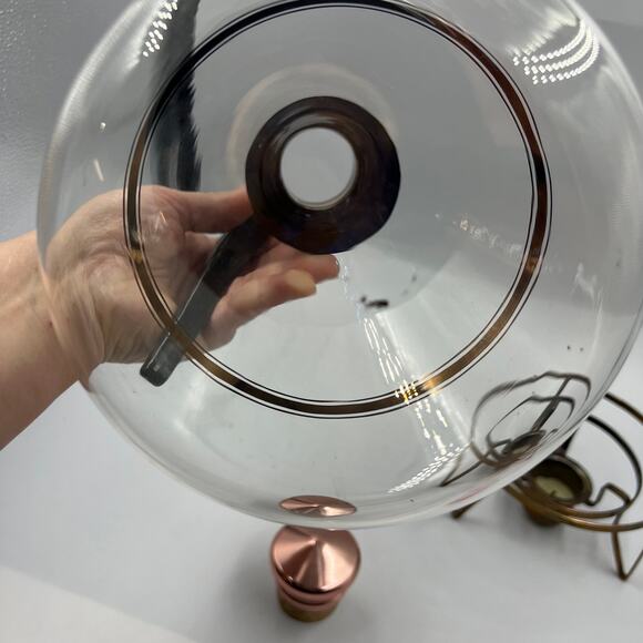 Vintage Inland Carafette Warmer Set Carafe & Warmer Copper 16oz MCM MidCentury - Picture 7 of 9